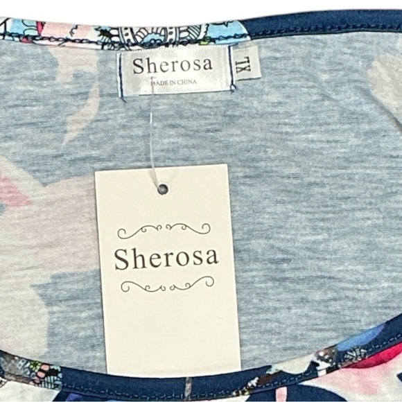 Sherosa - NWT - Blue and Pink Sleeveless Camisole Top - Picture 2 of 3